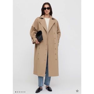 Toteme Signature Khaki Trench Coat Size 32